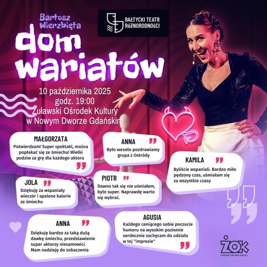 Plakat spektaklu „Dom Wariatów”